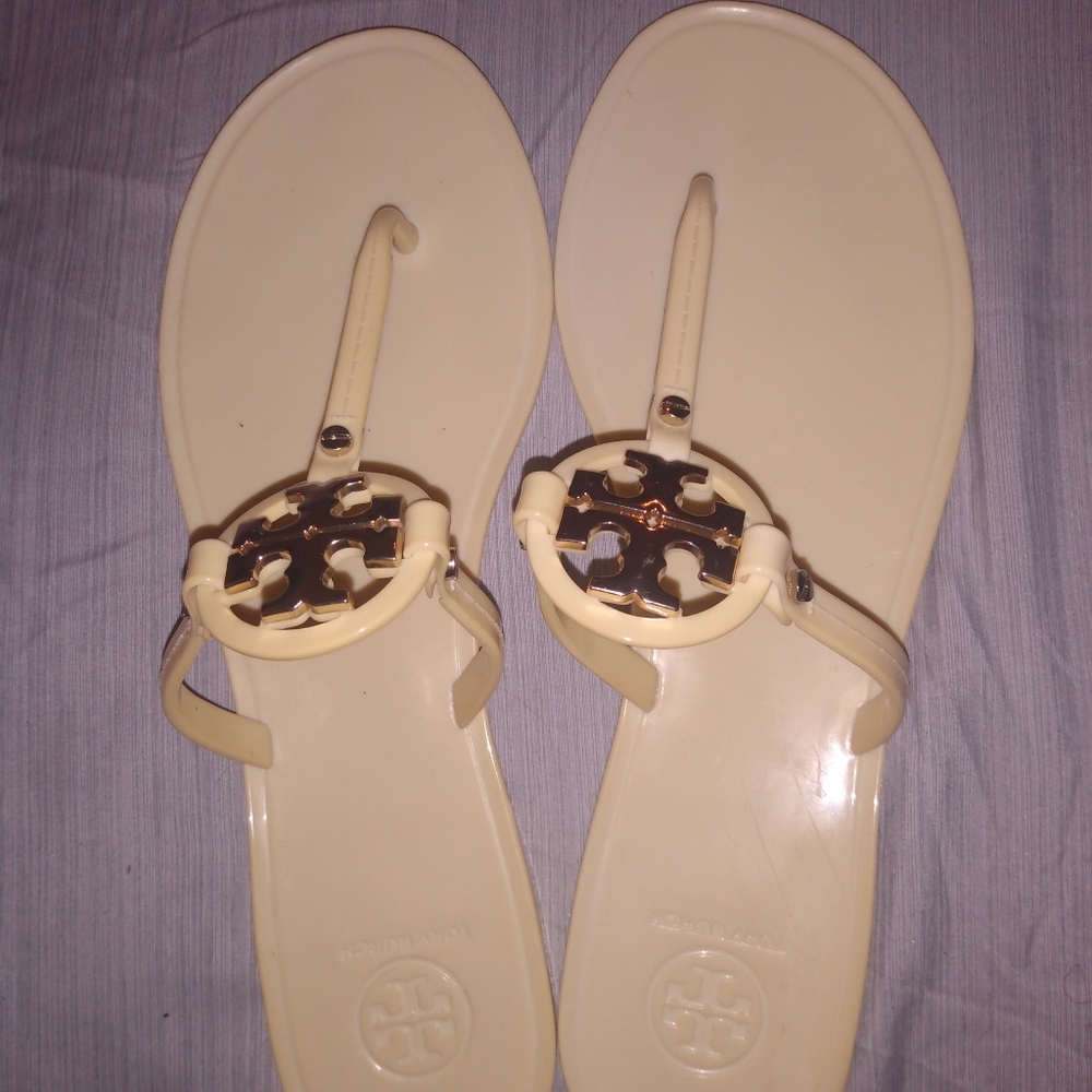 White Tory Burch Sandals